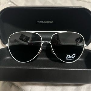Dolce & gabbana white aviator sunglasses like-new